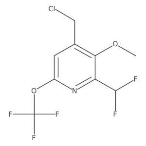4-(Chloromethyl)-2-(difluoromethyl)-3-methoxy-6-(trifluoromethoxy)pyridine结构式