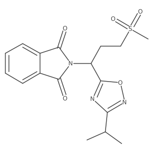 2-(1-(3-Isopropyl-1,2,4-oxadiazol-5-yl)-3-(methylsulfonyl)propyl)isoindoline-1,3-dione结构式