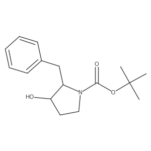 tert-Butyl 2-benzyl-3-hydroxy-1-pyrrolidinecarboxylate Structure