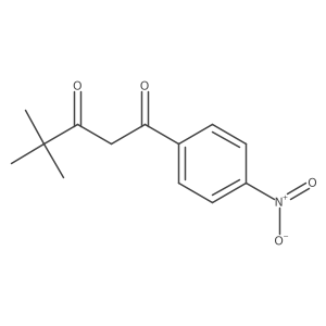 4,4-Dimethyl-1-(4-nitrophenyl)-1,3-pentanedione结构式