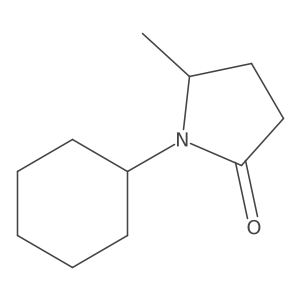 1-Cyclohexyl-5-methyl-pyrrolidin-2-one结构式