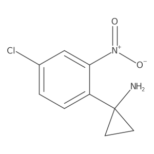 1-(4-Chloro-2-nitrophenyl)cyclopropan-1-amine结构式