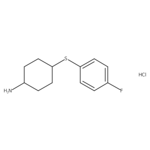 4-[(4-Fluorophenyl)sulfanyl]cyclohexan-1-amine hydrochloride Structure