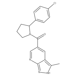 Methanone, [(2R)-2-(4-chlorophenyl)-1-pyrrolidinyl](3-methyl-1H-pyrazolo[3,4-b]pyridin-5-yl)-结构式