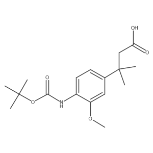 3-(4-{[(Tert-butoxy)carbonyl]amino}-3-methoxyphenyl)-3-methylbutanoic acid结构式