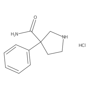 3-Phenylpyrrolidine-3-carboxamide hydrochloride Structure