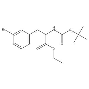 Ethyl 3-bromo-N-(tert-butoxycarbonyl)phenylalaninate结构式