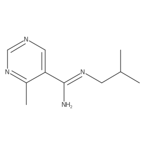 5-Pyrimidinecarboximidamide, 4-methyl-N-(2-methylpropyl)- Structure