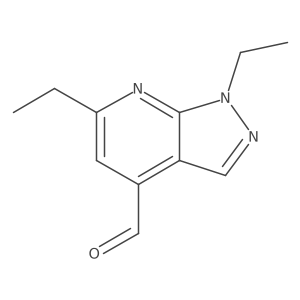 1,6-Diethyl-1H-pyrazolo[3,4-b]pyridine-4-carbaldehyde结构式