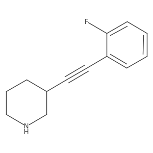 3-[2-(2-Fluorophenyl)ethynyl]piperidine结构式