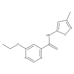 6-ethoxy-N-(3-methylisoxazol-5-yl)pyrimidine-4-carboxamide结构式