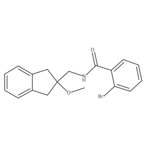 2-bromo-N-((2-methoxy-2,3-dihydro-1H-inden-2-yl)methyl)benzamide结构式