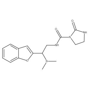 N-(2-(benzofuran-2-yl)-2-(dimethylamino)ethyl)-2-oxoimidazolidine-1-carboxamide结构式