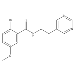 2-bromo-5-methoxy-N-(2-(pyrimidin-5-yl)ethyl)benzamide Structure