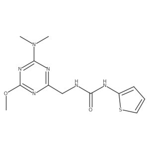 1-((4-(Dimethylamino)-6-methoxy-1,3,5-triazin-2-yl)methyl)-3-(thiophen-2-yl)urea Structure