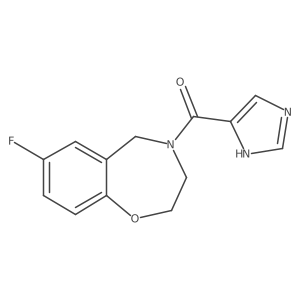 (7-fluoro-2,3-dihydrobenzo[f][1,4]oxazepin-4(5H)-yl)(1H-imidazol-5-yl)methanone Structure