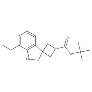 tert-Butyl 7'-ethyl-1',2'-dihydrospiro[azetidine-3,3'-indole]-1-carboxylate结构式