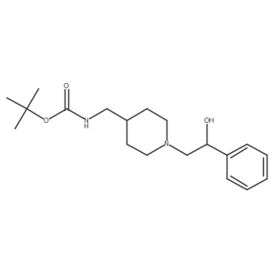 tert-butyl N-{[1-(2-hydroxy-2-phenylethyl)piperidin-4-yl]methyl}carbamate结构式