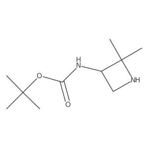 tert-butyl N-(2,2-dimethylazetidin-3-yl)carbamate结构式