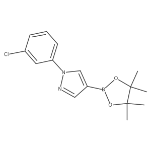 1-(3-Chlorophenyl)-4-(4,4,5,5-tetramethyl-1,3,2-dioxaborolan-2-yl)-1H-pyrazole结构式