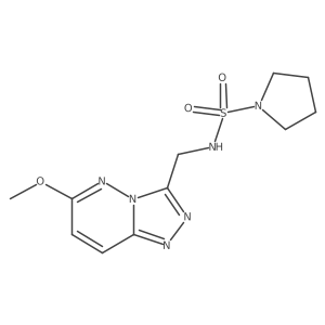 N-({6-methoxy-[1,2,4]triazolo[4,3-b]pyridazin-3-yl}methyl)pyrrolidine-1-sulfonamide结构式