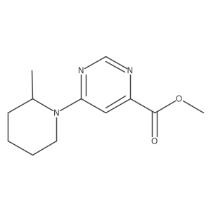 Methyl 6-(2-methylpiperidin-1-yl)pyrimidine-4-carboxylate Structure