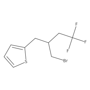 2-(2-(Bromomethyl)-4,4,4-trifluorobutyl)thiophene Structure