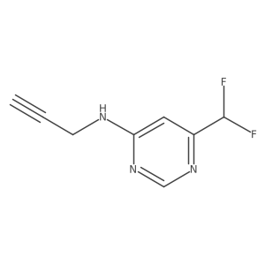 6-(difluoromethyl)-N-(prop-2-yn-1-yl)pyrimidin-4-amine Structure