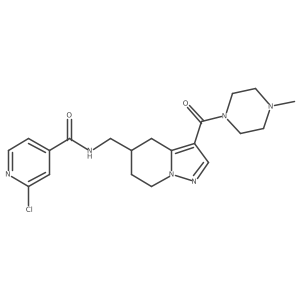 2-Chloro-N-[[3-(4-methylpiperazine-1-carbonyl)-4,5,6,7-tetrahydropyrazolo[1,5-a]pyridin-5-yl]methyl]pyridine-4-carboxamide Structure