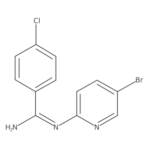 N-(5-bromopyridin-2-yl)-4-chlorobenzene-1-carboximidamide结构式