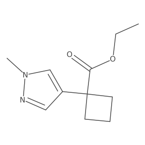 1-(1-Methyl-1H-pyrazol-4-yl)-cyclobutanecarboxylic acid ethyl ester结构式