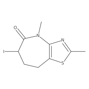 6-Iodo-2,4-dimethyl-4,6,7,8-tetrahydro-5H-thiazolo[4,5-b]azepin-5-one结构式