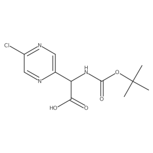 2-((Tert-butoxycarbonyl)amino)-2-(5-chloropyrazin-2-YL)acetic acid Structure