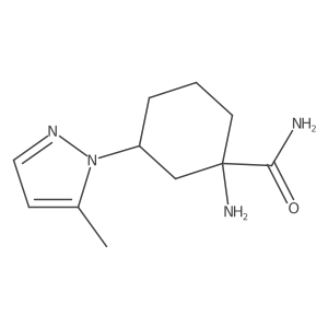 1-amino-3-(5-methyl-1H-pyrazol-1-yl)cyclohexane-1-carboxamide Structure