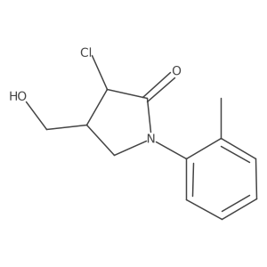 3-Chloro-4-(hydroxymethyl)-1-(2-methylphenyl)pyrrolidin-2-one结构式