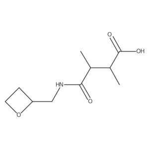 2,3-Dimethyl-3-{[(oxetan-2-yl)methyl]carbamoyl}propanoic acid Structure