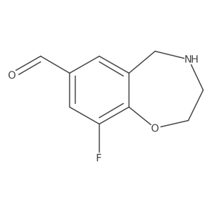 9-Fluoro-2,3,4,5-tetrahydro-1,4-benzoxazepine-7-carbaldehyde Structure