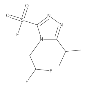 4-(2,2-difluoroethyl)-5-(propan-2-yl)-4H-1,2,4-triazole-3-sulfonyl fluoride结构式