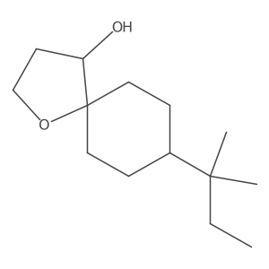 8-(2-Methylbutan-2-yl)-1-oxaspiro[4.5]decan-4-ol结构式