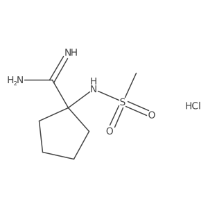 1-Methanesulfonamidocyclopentane-1-carboximidamide hydrochloride结构式