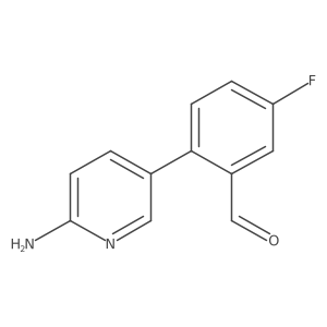 2-(6-Aminopyridin-3-yl)-5-fluorobenzaldehyde结构式