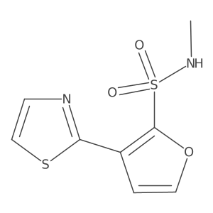 N-methyl-3-(1,3-thiazol-2-yl)furan-2-sulfonamide结构式