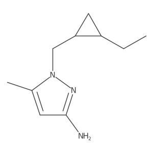 1-[(2-ethylcyclopropyl)methyl]-5-methyl-1H-pyrazol-3-amine结构式