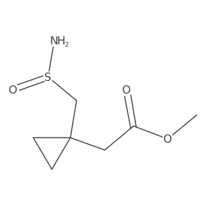 Methyl 2-{1-[(aminosulfinyl)methyl]cyclopropyl}acetate结构式