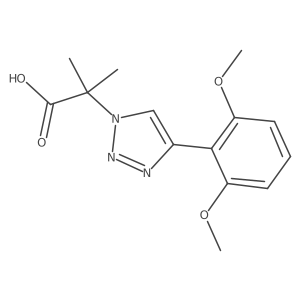 2-[4-(2,6-Dimethoxyphenyl)triazol-1-yl]-2-methylpropanoic acid结构式