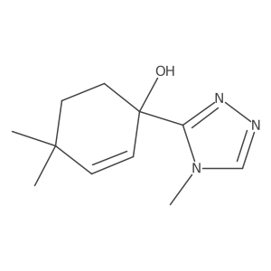4,4-dimethyl-1-(4-methyl-4H-1,2,4-triazol-3-yl)cyclohex-2-en-1-ol结构式