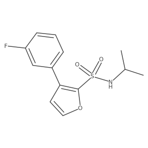 3-(3-fluorophenyl)-N-(propan-2-yl)furan-2-sulfonamide结构式
