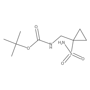 tert-butyl N-[(1-sulfamoylcyclopropyl)methyl]carbamate结构式