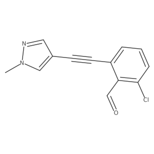 2-Chloro-6-[2-(1-methyl-1H-pyrazol-4-yl)ethynyl]benzaldehyde结构式