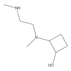 trans-2-{Methyl[2-(methylamino)ethyl]amino}cyclobutan-1-ol结构式